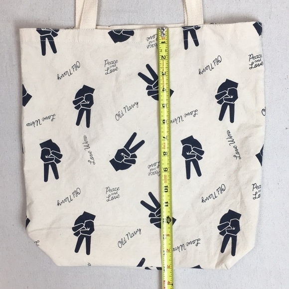 Old Navy Peace and Love Reusable canvas tote - Picture 4 of 7